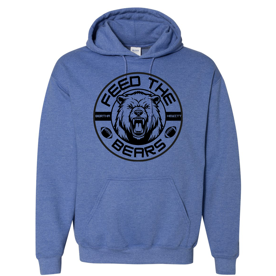 BERTHAHEWITT BEARS FOOTBALL JAK's Embroidery & Screenprinting